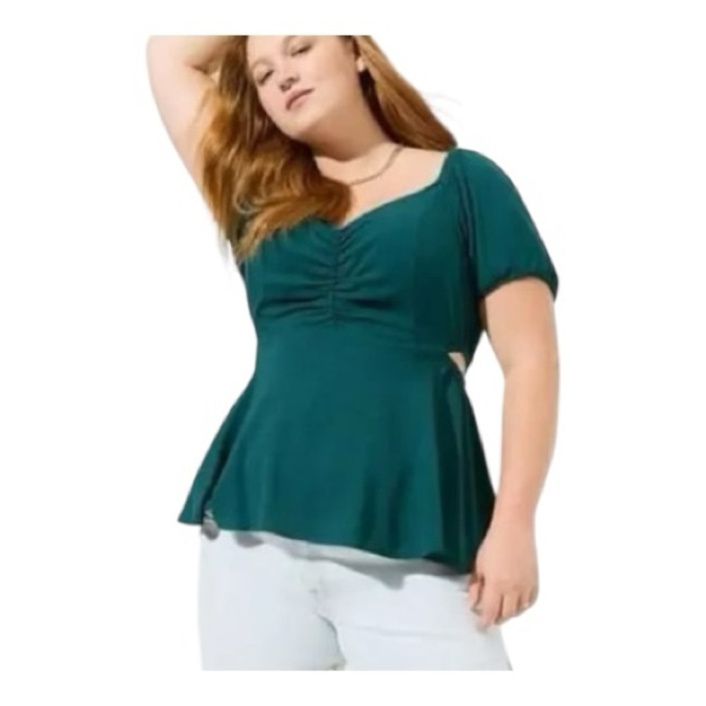 Torrid Women’s Size 3X 22/24 Deep Teal Blouse